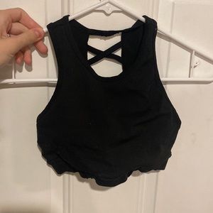 High rise sports bra